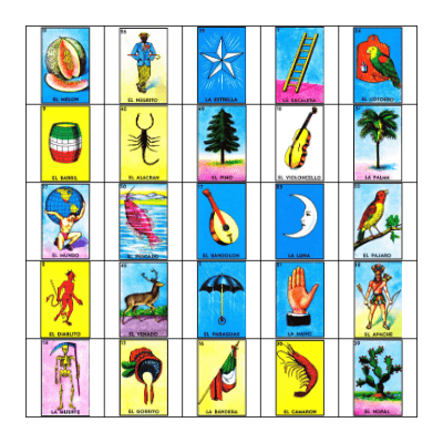 Loteria Loca Bingo Card