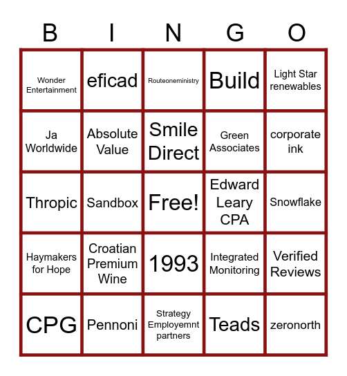 745 Atlantic WeWork Bingo Card