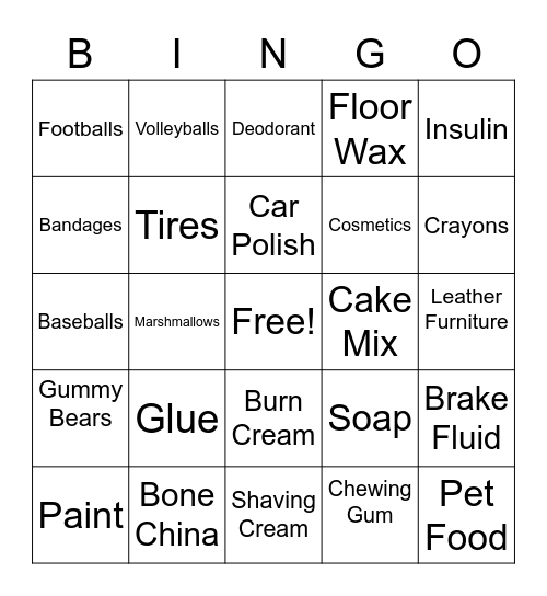 Beef By-Products Bingo Card