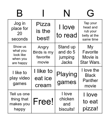 Getting to Know You Bingo Card