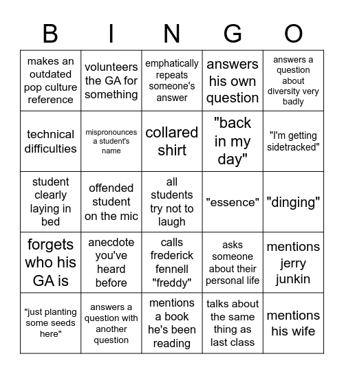 Bolstad Bingo! Bingo Card