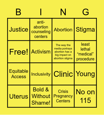 BRAZEN Bingo Card