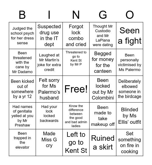 UFCC BINGO Card