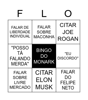 Bingo do Monark Bingo Card