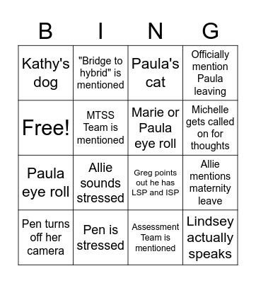 Andddd we're back Bingo Card