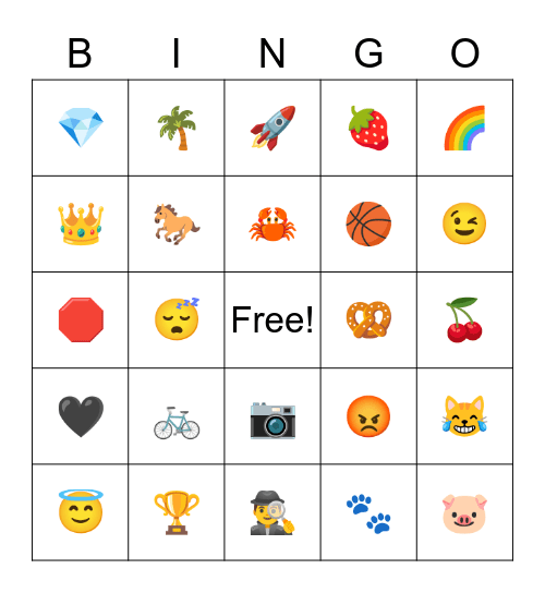 Emoji Bingo Card