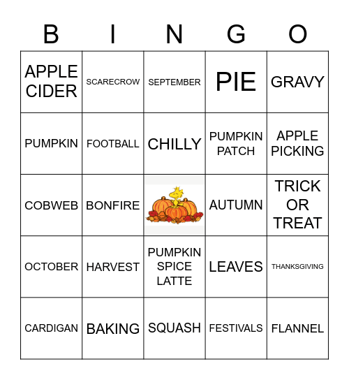 FALL BINGO Card