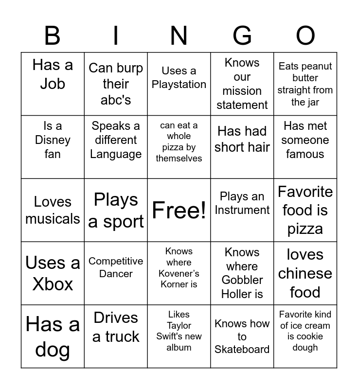 2:10 Bingo Card