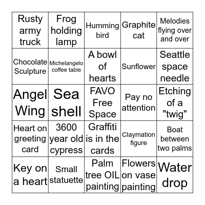 FAVO bingo Card