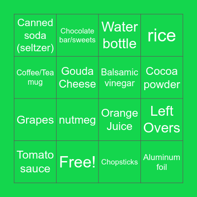 Loadsmart Kitchen Bingo Card