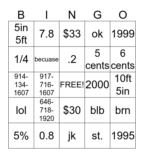 asl bingo  Bingo Card