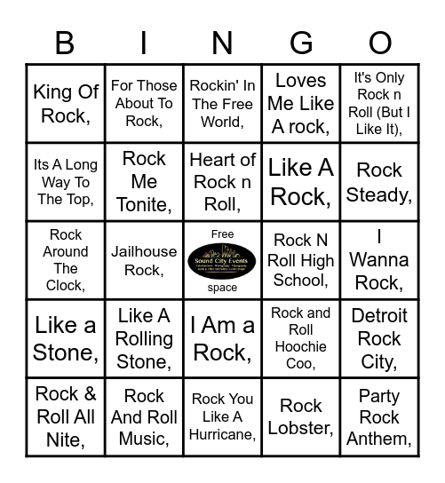 K Pub Rock-n-Bingo Card