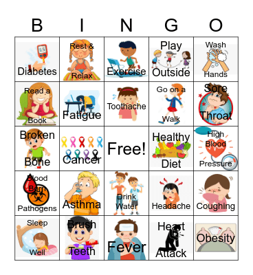 Health Issues and Treatments Bingo Card