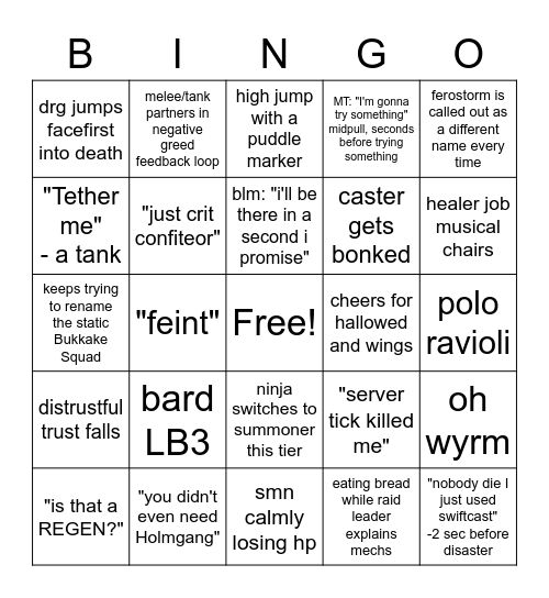 18 Shot (24 Splenda) EDENS VERSE BINGO Card