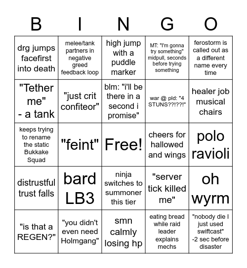 18 Shot (24 Splenda) EDENS VERSE BINGO Card