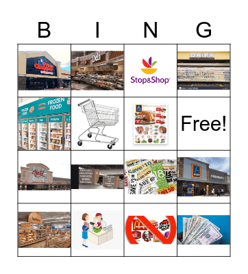 Grocery Store Bingo Card