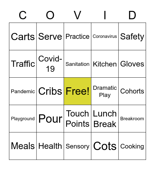 Keeping Covid-19 Out Bingo Card