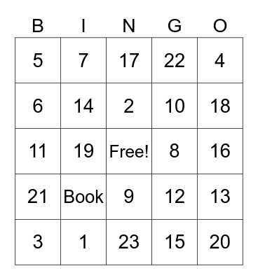 Baby Shower Bingo Card