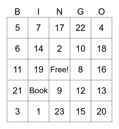 Baby Shower Bingo Card