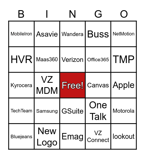 San Diego B2B Virtual Bingo Card