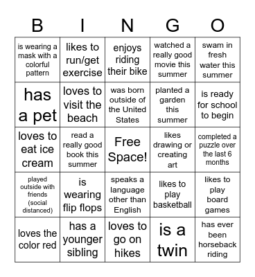 Find someone on Red Team who... Bingo Card