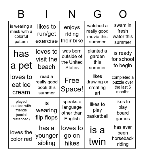 Find someone on Red Team who... Bingo Card