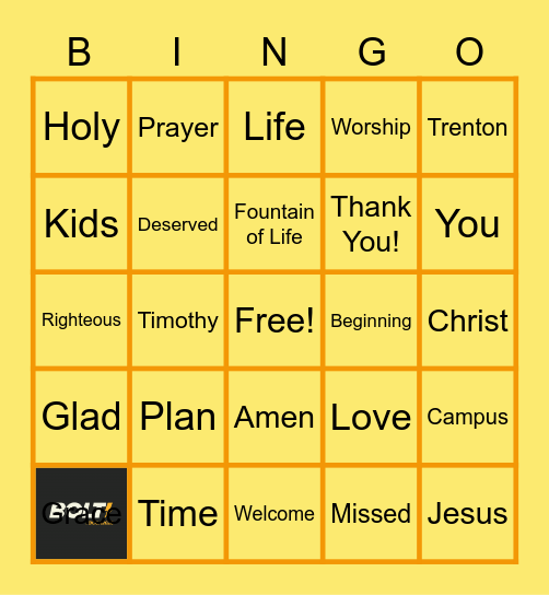 BOLT! Bingo Card