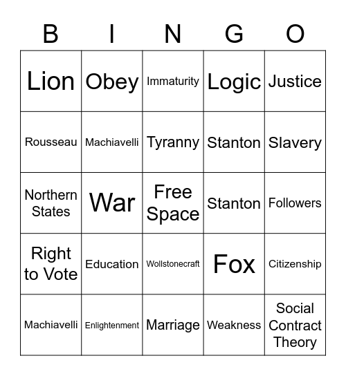 Classic Theories of Leadership Bingo Card