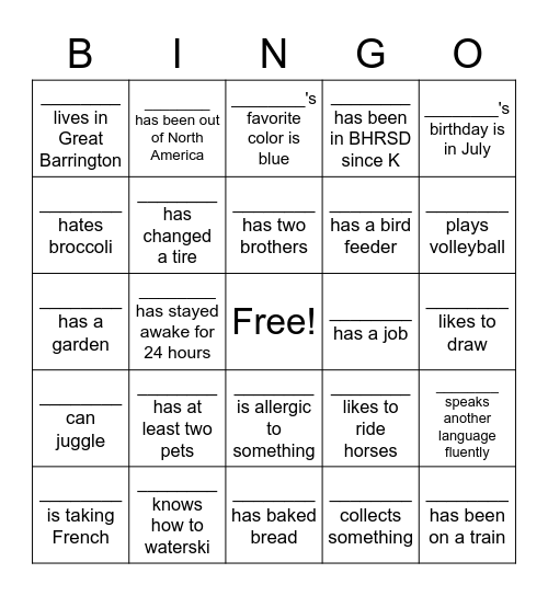 Ms. Ivy's Advisory Bingo Card