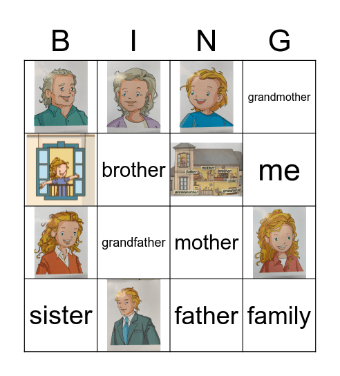 Joy's Family Bingo Card