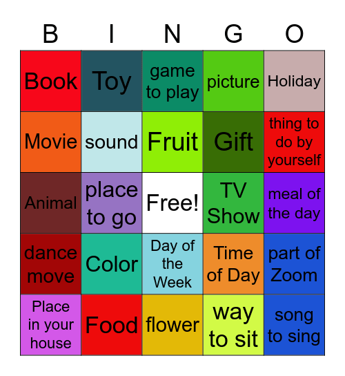 What is your Favorite.... Bingo Card