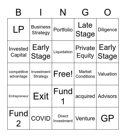 VC Bingo Card