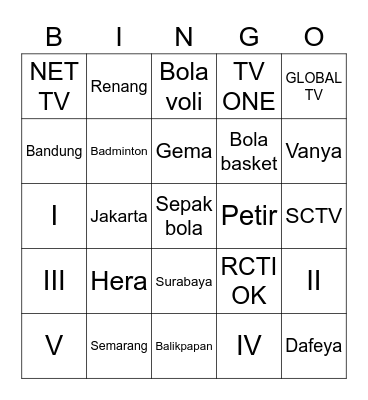 Hera Henasta Bingo Card