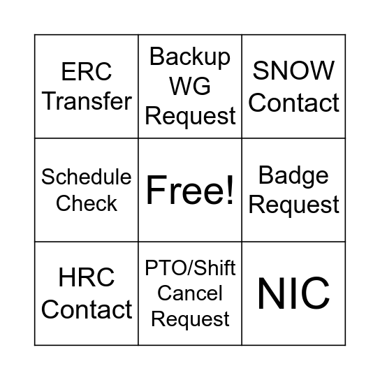 ASL BINGO! Bingo Card