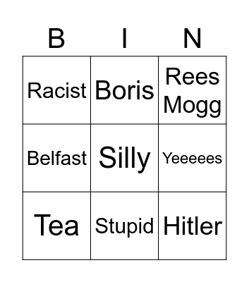 Sam P Bingo Card