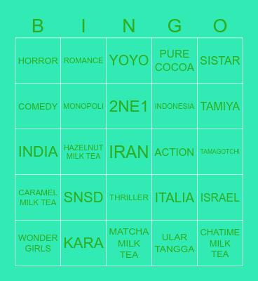 Papan Bingonya Leeknow Bingo Card