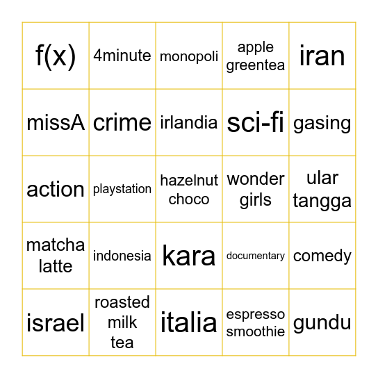 Bingo Card