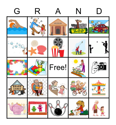 Grandparent's Day Bingo Card