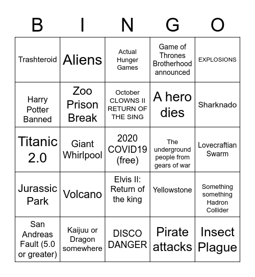 COVID Bingo Card