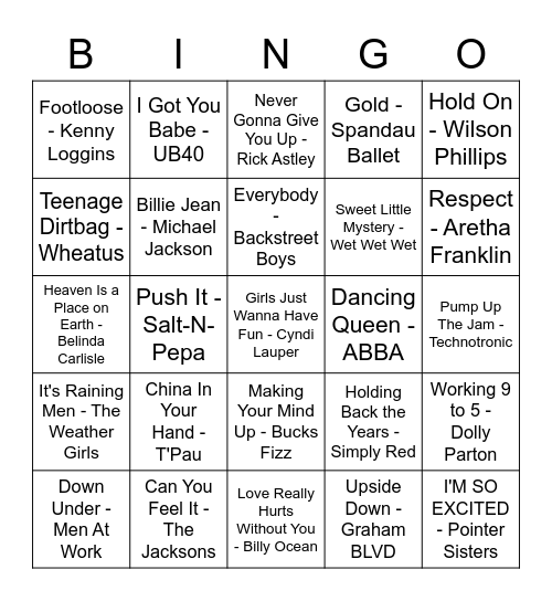RnR Bingo - Summer Event 2020 Bingo Card