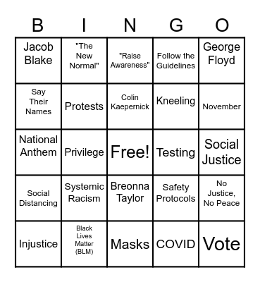 NFL Kickoff Bingo! Bingo Card