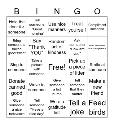 Options Bingo Card