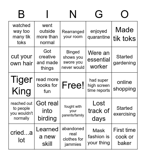 Back to School Bingo! Bingo Card