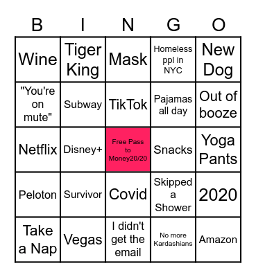 Money20/20 Bingo Card