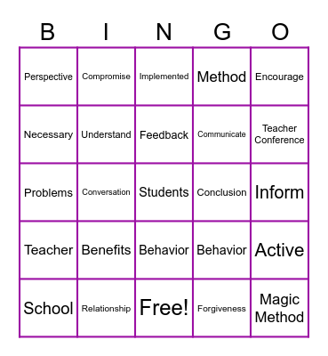 Book Studies Bingo Card