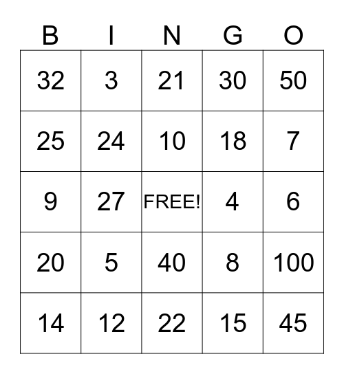 Area of a Triangle Bingo Card