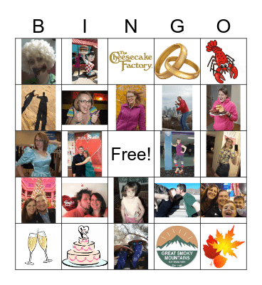 Jennifer's Shower Bingo Card