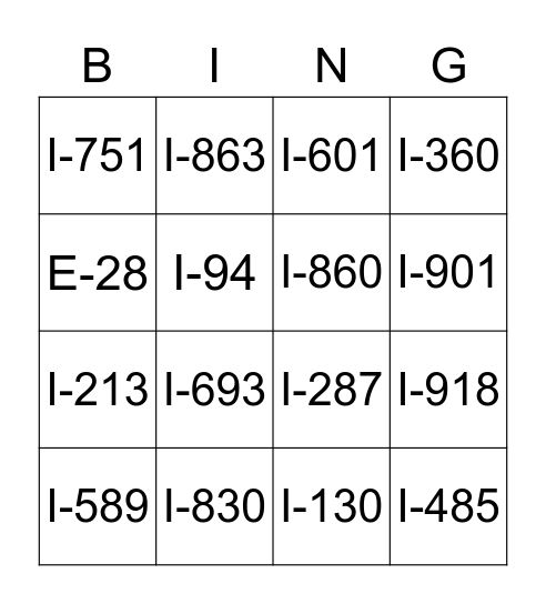 Common Immigration Forms Bingo Card