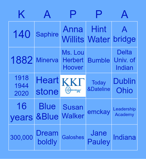 KAPPA GAME Bingo Card