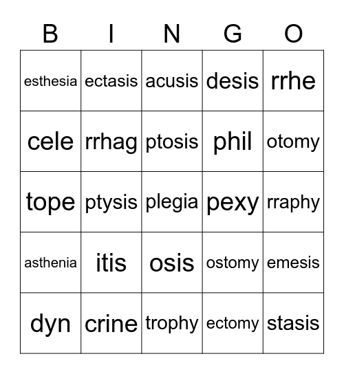 Module 3 Bingo Card
